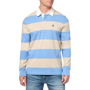 Brooks Brothers Men's Long Sleeve Garment-Washed Cotton Rugby Shirt