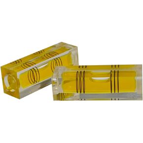 2Pcs High-precision mini level bubble small horizontal bubble three-wire flat bead level ruler magnetic household level 52 * 18 * 15mm (Nonmagnetic)