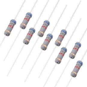 uxcell 100Pcs 6.8K Ohm Resistor, 1W 5% Tolerance Carbon Film Resistors, 4 Bands for DIY Electronic Projects and Experiments