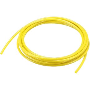 uxcell Nylon Line Hose Tube, 4mm(0.15") ID x 6mm(0.23") OD 5m PA12 Nylon Tube for Air Line Brake Fluid Transfer Yellow