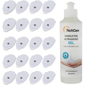 TENS Unit Replacement Patches 10 Pairs (20) Pads with Conductive Gel (250 Ml, 8.5 Fl)