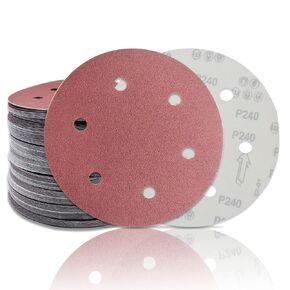 20 Pack 9 Inch 6 Hole 120 Grit Hook-and-Loop Sanding Discs - Aluminum Oxide Sander Disc Grinding Abrasive Sandpaper for ‎9" Powe Drywall Sander