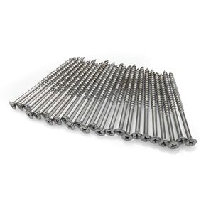 Satin Nickel Wood Screws, 9 x 3 Inch, 24 Pack