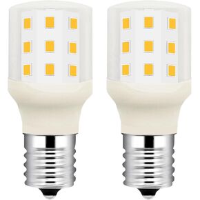 Led KEI D28M KEL 2815 KEI D28X KEL 2816X Freezer Light Bulb 100-265v Refrigerator E17 3.8w 40w Halogen 500lm Equivalent Daylight White 6000K Pack of 2