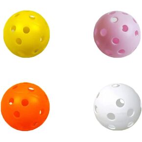 20 Pcs 1.7 inch Colored Golf Practice Ball Hollow Sports Golf Training Balls Plastic Airflow Good for Swing Practice Driving Range Home Use Indoor