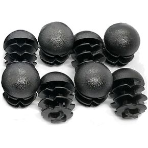 8pcs Pack: 5/8 Inch Round Spherical Black Plastic End Cap (for Hole Size from 13/32 to 9/16, Including 1/2 inches), Furniture Finishing Dome Shaped Plug