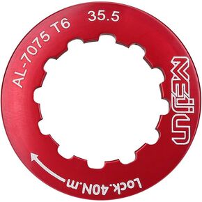 VGEBY Cassette Lockring, Cassette Lock Ring for 7-11 Speed Mountain Bike (Red) Cassette Lockring