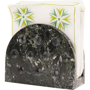 Marble Napkin Holder 5'' Inches Black Handmade Paper Napkins Storage - Napkin Holder For Table, Cocktail Napkin Holders, Paper Napkins Holder & Tissue Holder