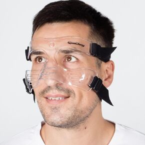 Nose Guard Face Shield for Broken Nose, Adjustable Face Guard with Padding, Protection from Impact Injuries to Nose and Face for Adult, QC-L5-L