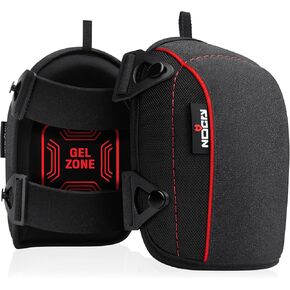 NoCry Flooring Knee Pads for Work with Extra-Wide Gel & Thick Foam Cushion — Work Knee Pads for Men with Reinforced Straps & Military Grade Rivets — Gel Knee Pads with Floor-Safe, Anti-Slip Leather