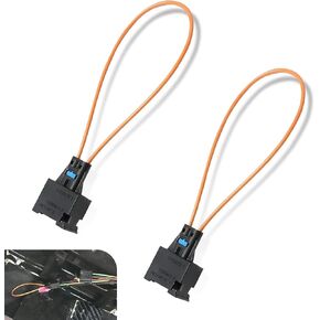2 PCS Auto Loop Fiber Optic Short Circuit Test Ring, Male Female Set of Fiber Optic Ring Amplifier Audio Test Ring, OEM #1394916 Auto Diagnostic Cable Tool, Suitable for Most Cars (Black)