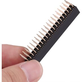 3pcs Female Pin Headers 2 x 20 Pins 2.54mm Pitch Female Row Right Angle Pin Headers for