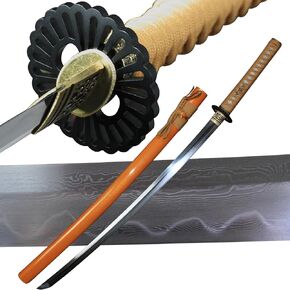 Handmade Japanese Katana Sword Real Full Tang Sharp Samurai Sword Swords for Adults