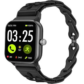 Compatible with Spade & Co Health Smartwatch 4 bands, Elastic Silicone Hollowed Out Replacement Straps Compatible with Spade & Co Health Smartwatch 4 1.85 Inches