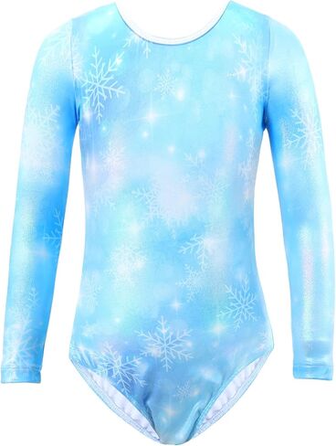 EASTBUDDY Long Sleeve Leotards for Girls Gymnastics Sparkly Toddler Gymnastics Leotard Tumbling Outfit 3-14 Years in Kuwait