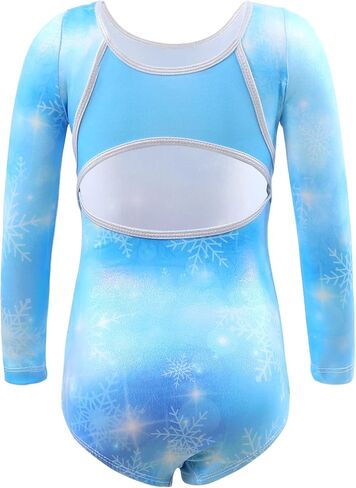EASTBUDDY Long Sleeve Leotards for Girls Gymnastics Sparkly Toddler Gymnastics Leotard Tumbling Outfit 3-14 Years in Kuwait