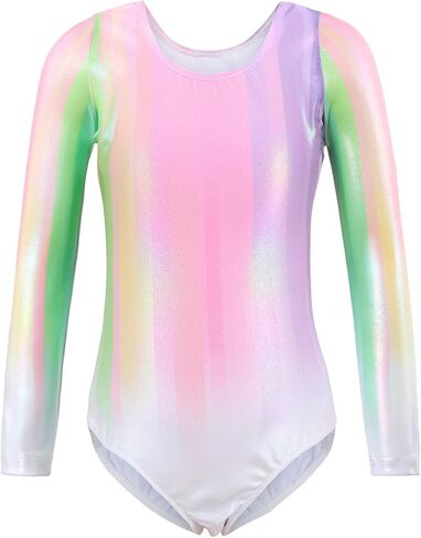 EASTBUDDY Long Sleeve Leotards for Girls Gymnastics Sparkly Toddler Gymnastics Leotard Tumbling Outfit 3-14 Years in Kuwait