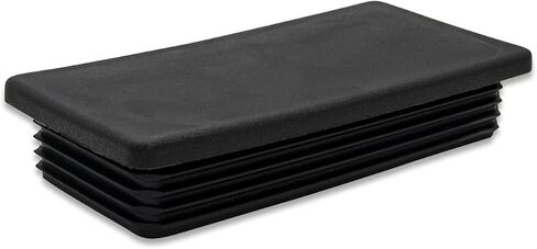 Flyshop 4 Pack Rectangle Plastic Tube Chair Glide Insert Finishing Plug Black Tubing End Cap 75 x 150 mm, 3" x 6" in Saudi Arabia