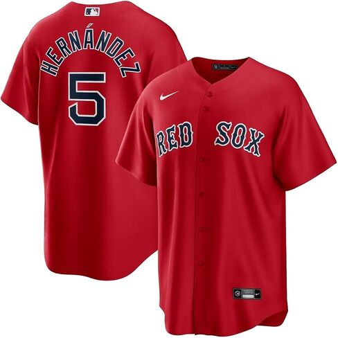 قميص Nike Enrique Hernandez Boston Red Sox MLB للأطفال للشباب 8-20 باللون الأحمر للاعب البديل (الولايات المتحدة، رقمي، 10، 12، عادي، أحمر) in Saudi Arabia