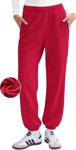 PUMIEY Women’s High Waisted Sweatpants Fleece Baggy Sweat Pants Y2K Lounge Joggers Pants Three-No Collection in Kuwait