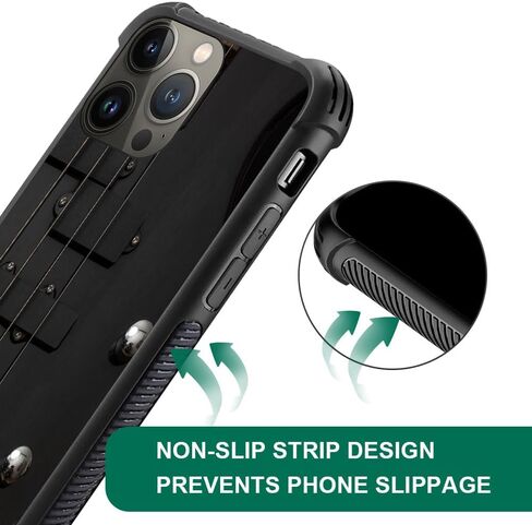 CARLOCA Compatible with iPhone 15 Plus Case,Guitar Bass Strings Black Pattern iPhone 15 Plus Cases,Ultra Protection Shockproof Soft Silicone TPU Non-Slip Back for iPhone 15 Plus in Saudi Arabia