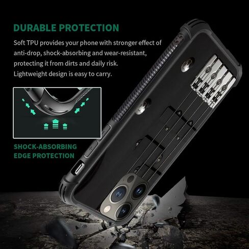 CARLOCA Compatible with iPhone 15 Plus Case,Guitar Bass Strings Black Pattern iPhone 15 Plus Cases,Ultra Protection Shockproof Soft Silicone TPU Non-Slip Back for iPhone 15 Plus in Saudi Arabia
