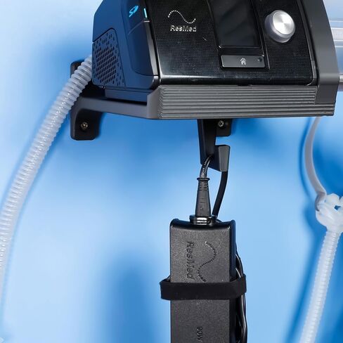 Upgraded CPAP Wall Mount Shelf Kit for AirSense 10 with Mask Hook & Hose Hanger & Bottom Hooks, Save Space, Avoids Hose Tangle, Easy Installation Black in Kuwait