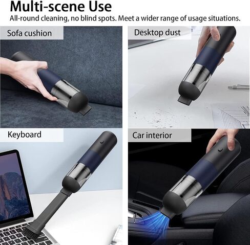 Handheld Vacuum Cleaner Cordless,Mini Vacuum Cleaner Powerful Suction 9000PA,USB-C Fast Charging, Portable Vacuum Easy to Clean Desktop, Keyboard, Car Vacuum Cleaner for Home Kitchen (Black&Blue) in Saudi Arabia