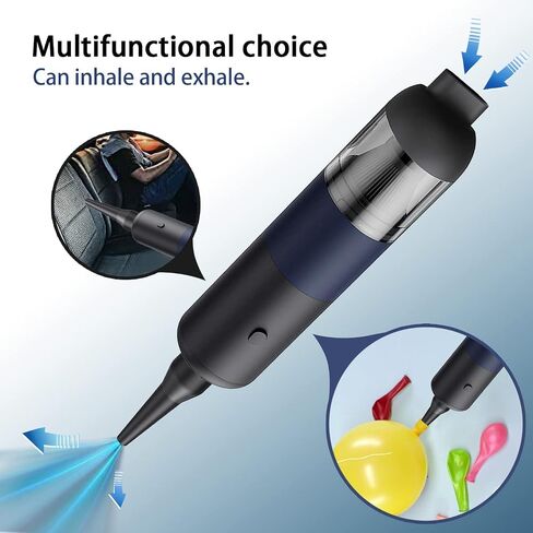 Handheld Vacuum Cleaner Cordless,Mini Vacuum Cleaner Powerful Suction 9000PA,USB-C Fast Charging, Portable Vacuum Easy to Clean Desktop, Keyboard, Car Vacuum Cleaner for Home Kitchen (Black&Blue) in Saudi Arabia