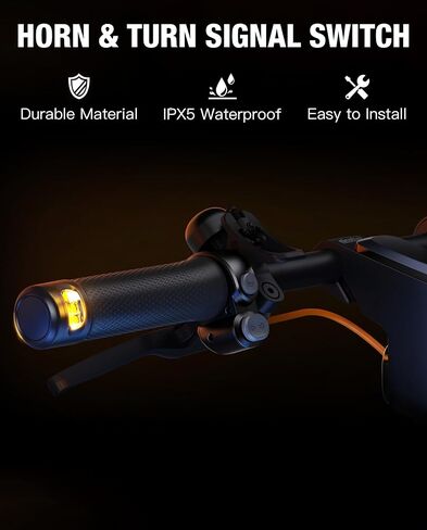 مفتاح إشارة الانعطاف لقرن السكوتر متوافق مع Ninebot بواسطة Segway F2 Pro Kickscooter Horn Switch Turn Signal Switch استبدال الملحقات الأصلية in Kuwait