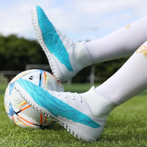 Soccer Cleats for Mens Womens Football Shoes Turf Soccer Shoes Indoor/Outdoor High-top Football Cleats AG/FG in Saudi Arabia