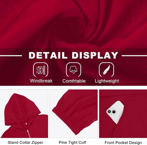 Men's Quarter Zip Sweatshirts Track Jackets Windbreaker Casual Pullover Lightweight Pockets Cycling Golf for Men With Hood in Kuwait