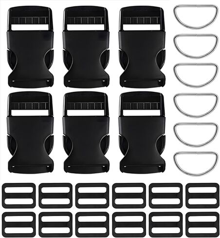 6 Yards of Thick Nylon Webbing, 6-Pack Heavy Plastic Buckles in Saudi Arabia