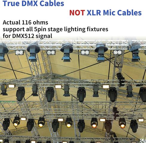 كبلات صغيرة العين DMX 10 قدم 4-5 دبوس من الذكور إلى الإناث ، 4-core مسافة الإضاءة DMX512 كابل (10 ') in Kuwait