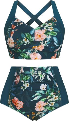 Hanna Nikole Womens High Pherced Bikini مجموعات مراقبة البطن in Kuwait