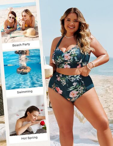 Hanna Nikole Womens High Pherced Bikini مجموعات مراقبة البطن in Kuwait