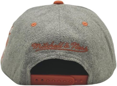 Mitchell & Ness Texas Longhorns New Melton Patch Gray Orange Era Snapback Hat Cap in Saudi Arabia