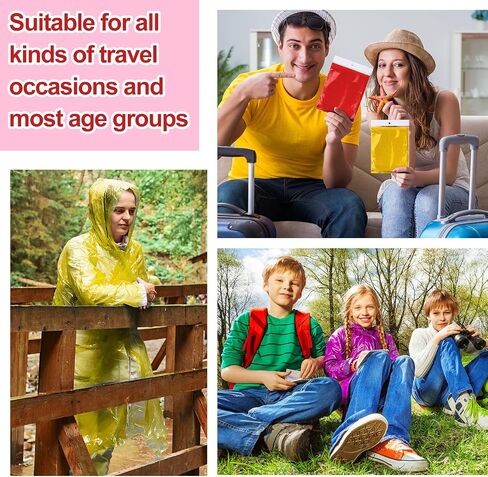 Handepo 150 Pack of Adult Rain Ponchos with Hood, Disposable Rain Ponchos, Plastic Raincoat Poncho for Adult in Kuwait