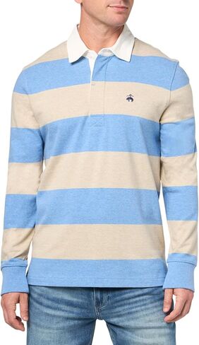 Brooks Brothers Men's Long Sleeve Garment-Washed Cotton Rugby Shirt in Saudi Arabia