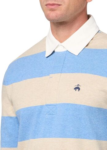Brooks Brothers Men's Long Sleeve Garment-Washed Cotton Rugby Shirt in Saudi Arabia