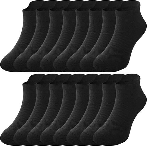 BAMBOO COOL Boy's Ankle Athletic Running Sports Low Cut Socks For Kids, Cushioned Moisture Wicking Breathable, 8 Pack in Saudi Arabia