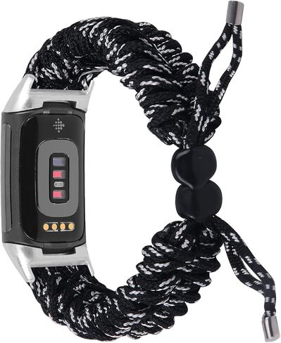 سوار Chofit قابل للتعديل متوافق مع Fitbit Charge 5، حزام سوار من النايلون المظلي الناعم القابل للتمدد وأساور معصم قابلة للتعديل وإكسسوارات بديلة لـ Fitbit Charge 5 للنساء in Saudi Arabia