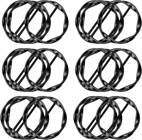 18Pcs Shirt Ties Clips for Women Silk Scarf Ring Clip T-Shirt Buckle Ring Clip Metal Round Circle Clip Clothes Clip Rings Buckle Clip for Hat, Belt,Scarves,T-Shirt in Saudi Arabia
