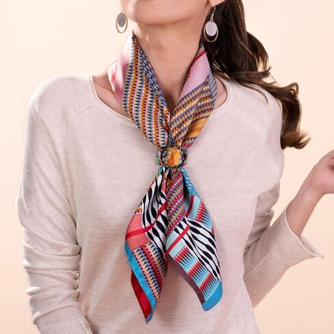 18Pcs Shirt Ties Clips for Women Silk Scarf Ring Clip T-Shirt Buckle Ring Clip Metal Round Circle Clip Clothes Clip Rings Buckle Clip for Hat, Belt,Scarves,T-Shirt in Saudi Arabia