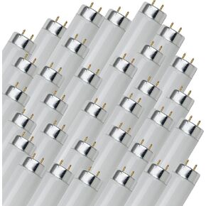 Sunlite 30015 F20T12/DL 24-Inch T12 Straight Tube Fluorescent Lamp, 20 Watts, 960 Lumens, 6500K Daylight, Medium Bi-Pin G13 Base, 30 Pack
