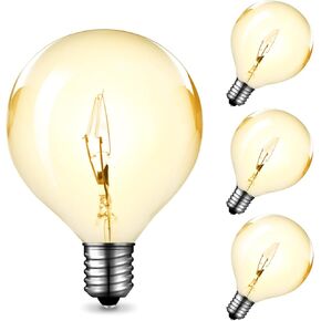 Scentsy Light Bulbs for Warmer, 25 Watt Wax Warmer Bulbs with Dimmable, Fast Melting Wax, E12 Base G50/G16.5 Globe Bulbs for Full Size Wax Warmer Light Bulb Replacement (4)