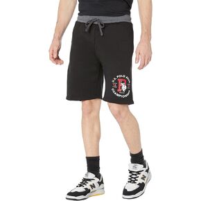 U.S. Polo Assn. Fleece Shorts w/Contrast Black MD