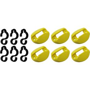 12 Piece Dock Electrical Marine Shore Power Cable Cord Holder Kit - Includes (6) S-Style Hanging Clips & (6) Dock Mount Holder Clips