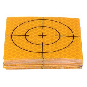 HARFINGTON 20pcs Survey Reflector Sheets 60x60mm Self-Adhesive Reflective Tape Survey Target Mark for Total Stations, Yellow
