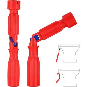 Toilet Seat Assembly Tool, Universal Toilet Seat Installation Key Toilet Seat Repair Key 10/13/17mm, Collapsible Articulated Key Professional Toilet Seat Mounting Key